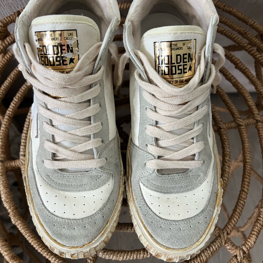 Golden Goose Midstar2 White and Gray Sneakers